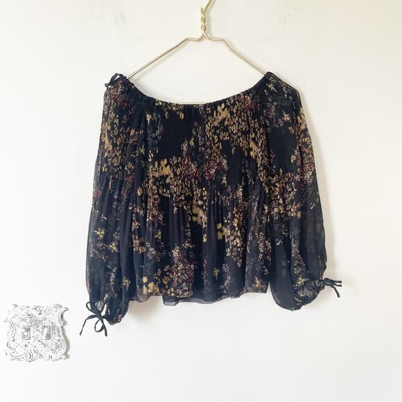 Wilfred Talence Black Floral Off The Shoulder Blouse XS - Picture 9 of 12